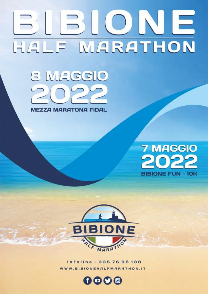Locandina Bibione Half Marathon e Bibione Fun 2022